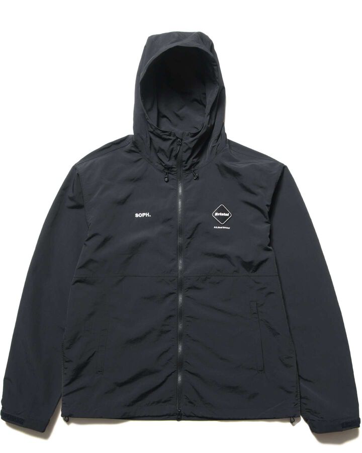 NYLON HOODED BLOUSON,BLACK, medium image number 0
