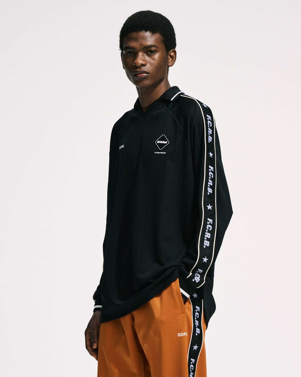 SHADOW WEAVE STRIPE L/S TOP,BLACK, large image number 5