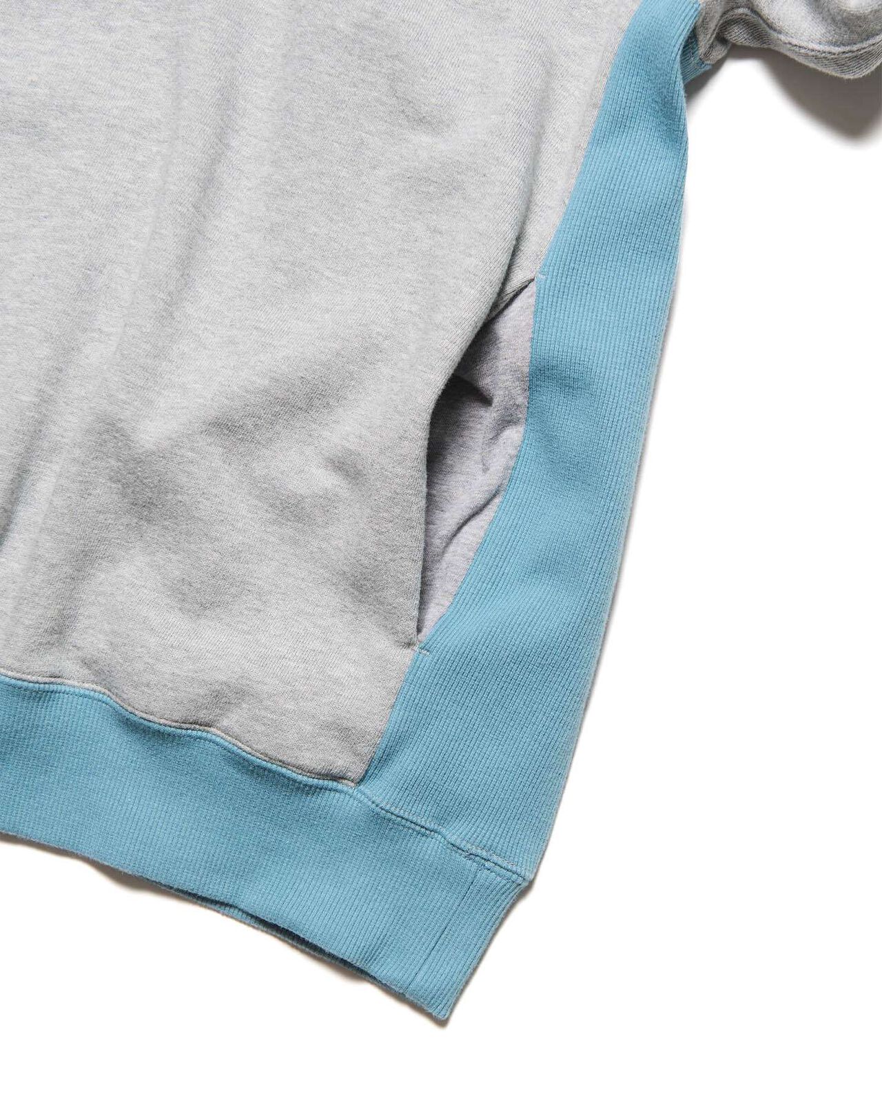 SIDE POCKET S/S CREWNECK SWEAT,GRAY, large image number 2
