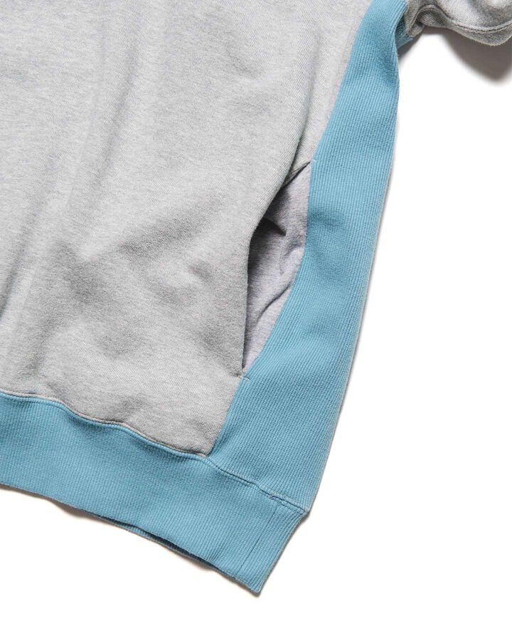 SIDE POCKET S/S CREWNECK SWEAT,GRAY, medium image number 2