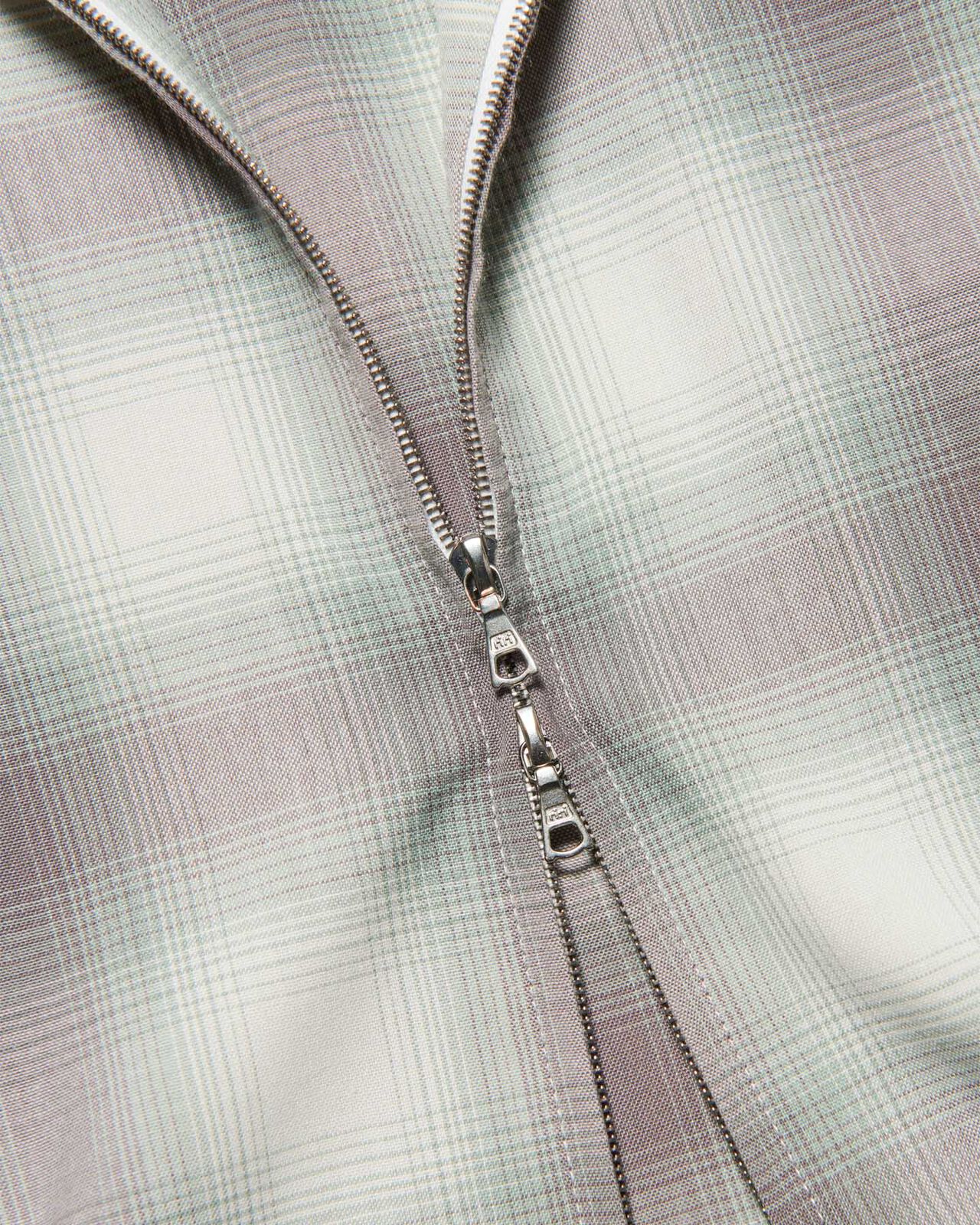 HIGH-TWIST OMBRE CHECK ZIP BLOUSON,GRAY, large image number 2