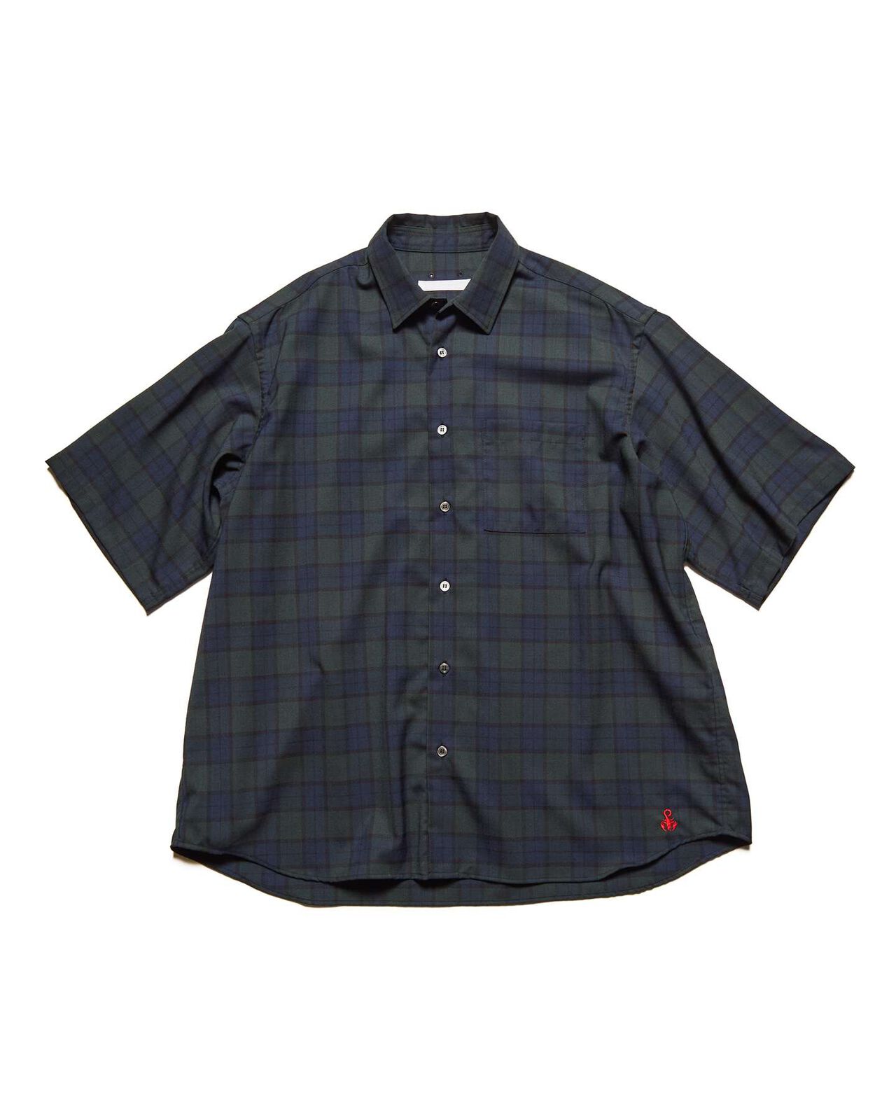 TROPICAL CHECK RELAX-FIT S/S SHIRT,A, large image number 0