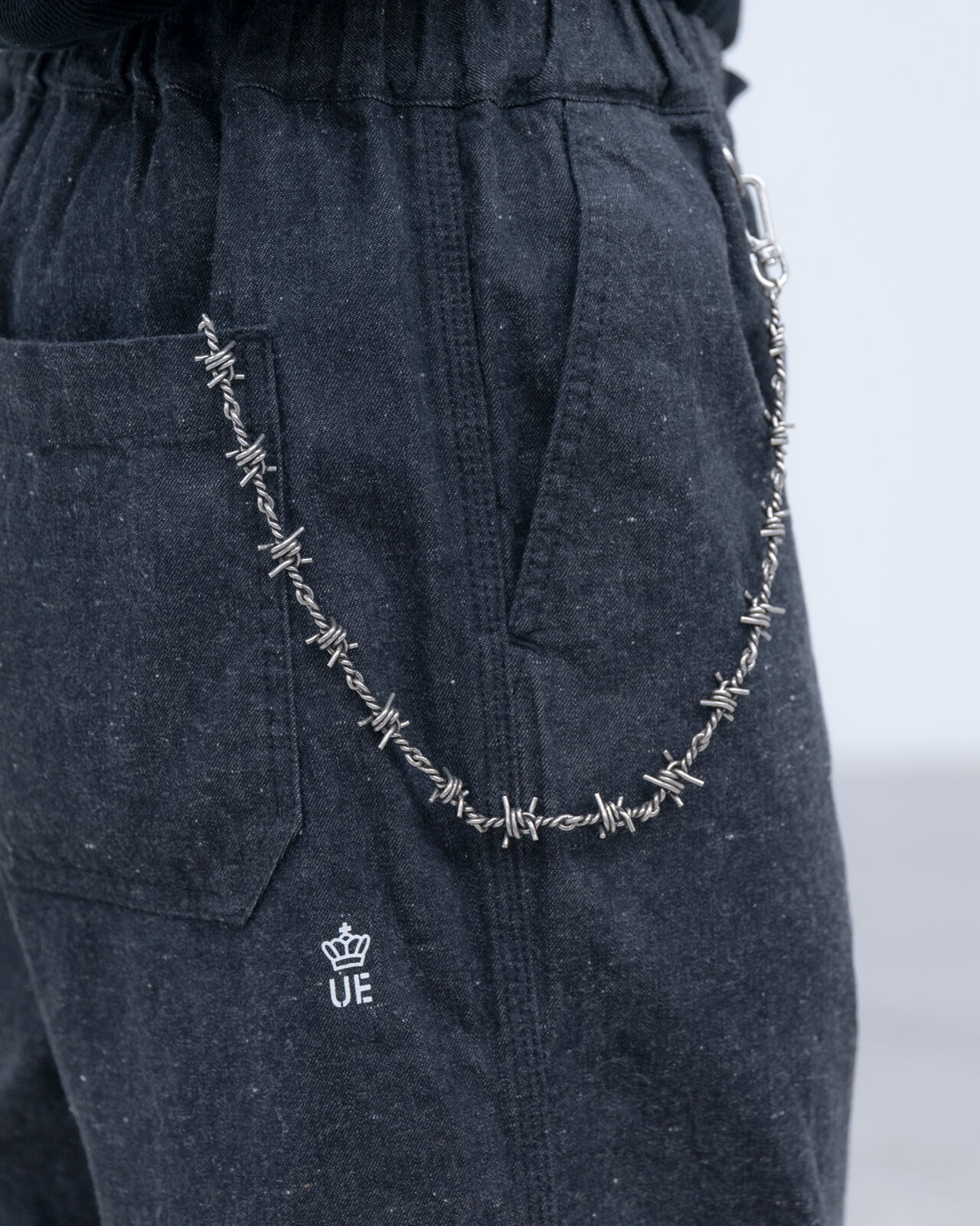 BARBED WIRE WALLET CHAIN,SILVER, large image number 5