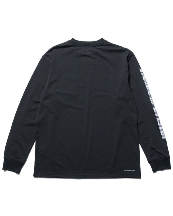 BLURRED LOGO L/S TEAM POCKET TEE,BLACK, medium image number 1
