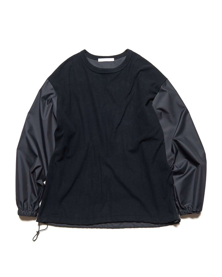 FABRIC-MIX L/S TOP,BLACK, medium