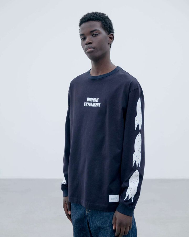 ROCKET LOGO L/S TEE,WHITE, medium image number 5