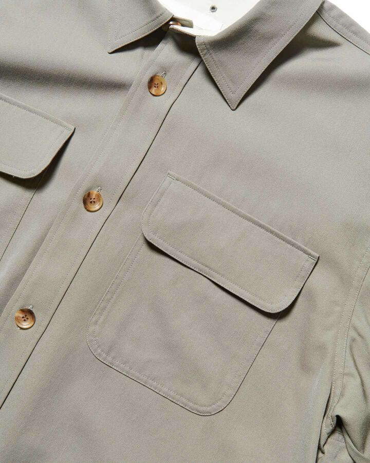 WASHER WOOL CPO SHIRT,KHAKI, medium image number 3