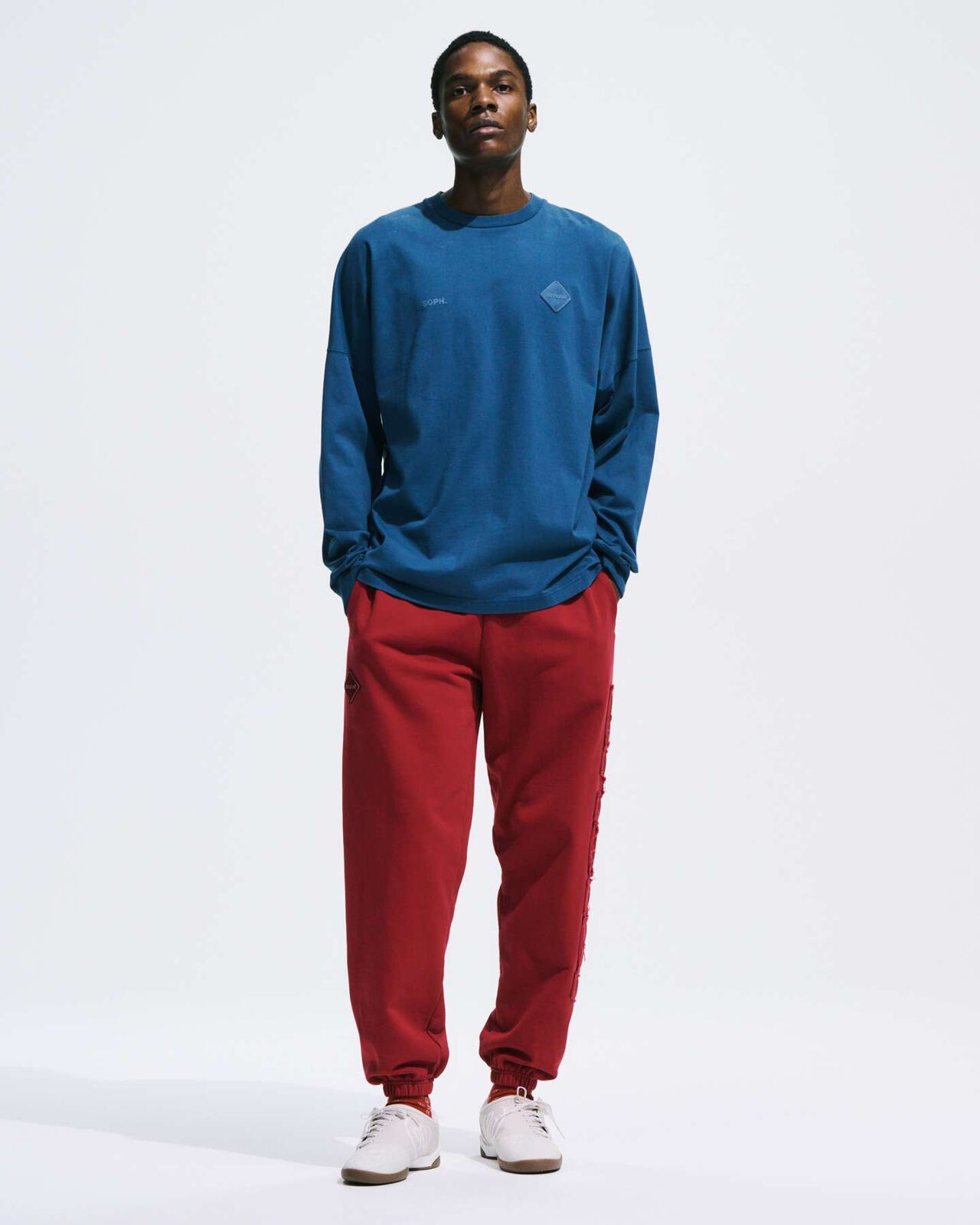 CUT-OFF LOGO L/S TEE,BLUE, large image number 5