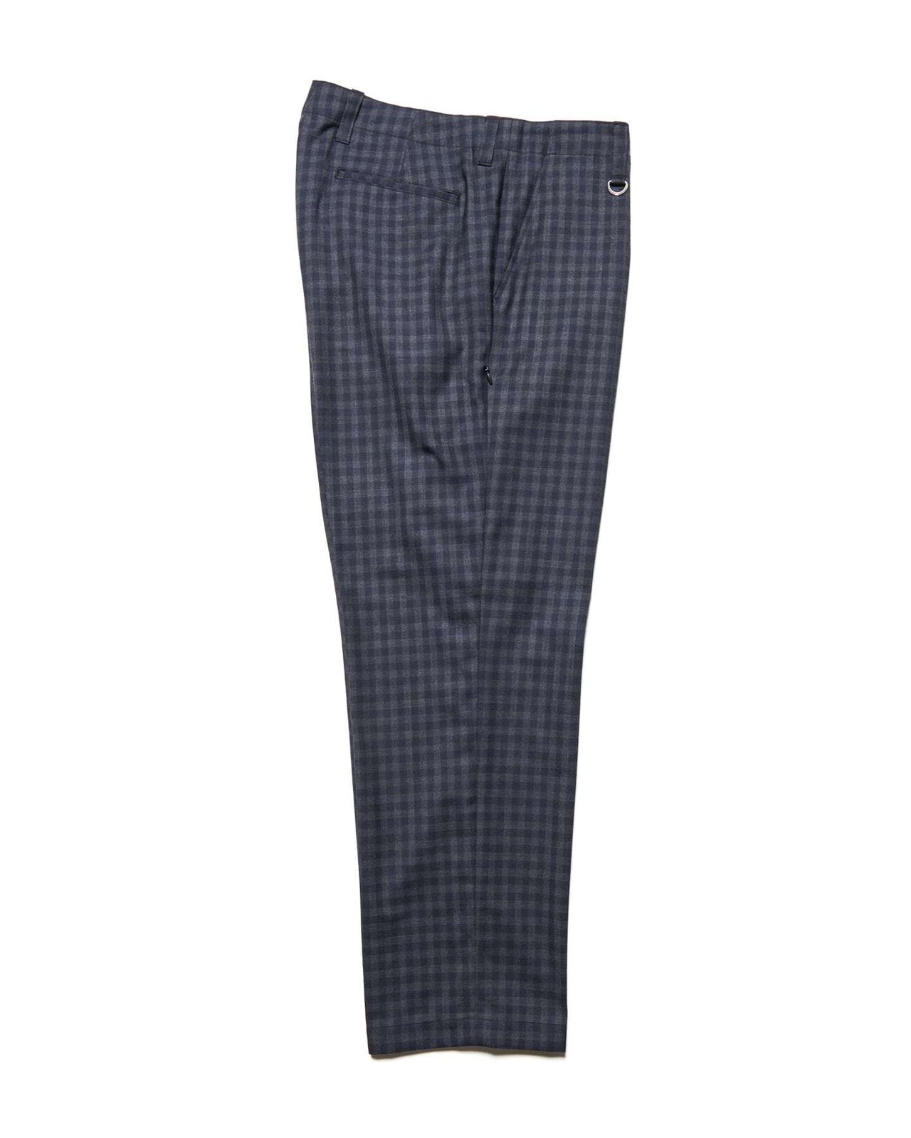 STRETCH WOOL SIDE POCKET TAPERED PANTS,NAVY, large image number 1