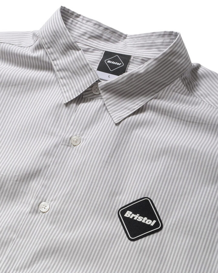 BIG LOGO L/S BAGGY SHIRT,GRAY STRIPE, medium image number 3