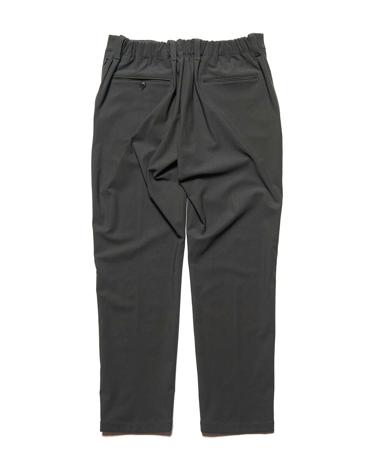 4-WAY STRETCH SLIM-FIT SHIRRING SLACKS,CHARCOAL GRAY, large image number 1