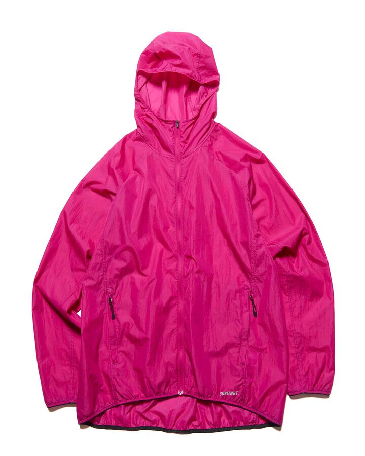 RIPSTOP PACKABLE HOODED BLOUSON,PINK, medium