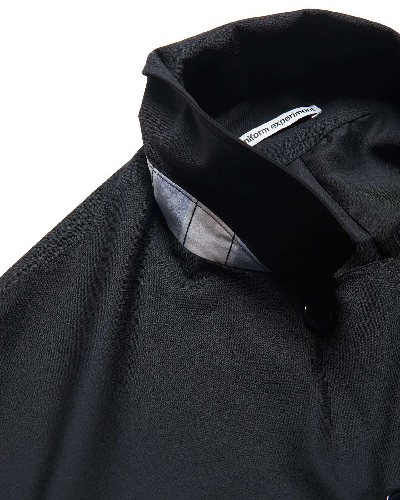 STRETCH WOOL FLY FRONT BLOUSON,BLACK, large image number 2