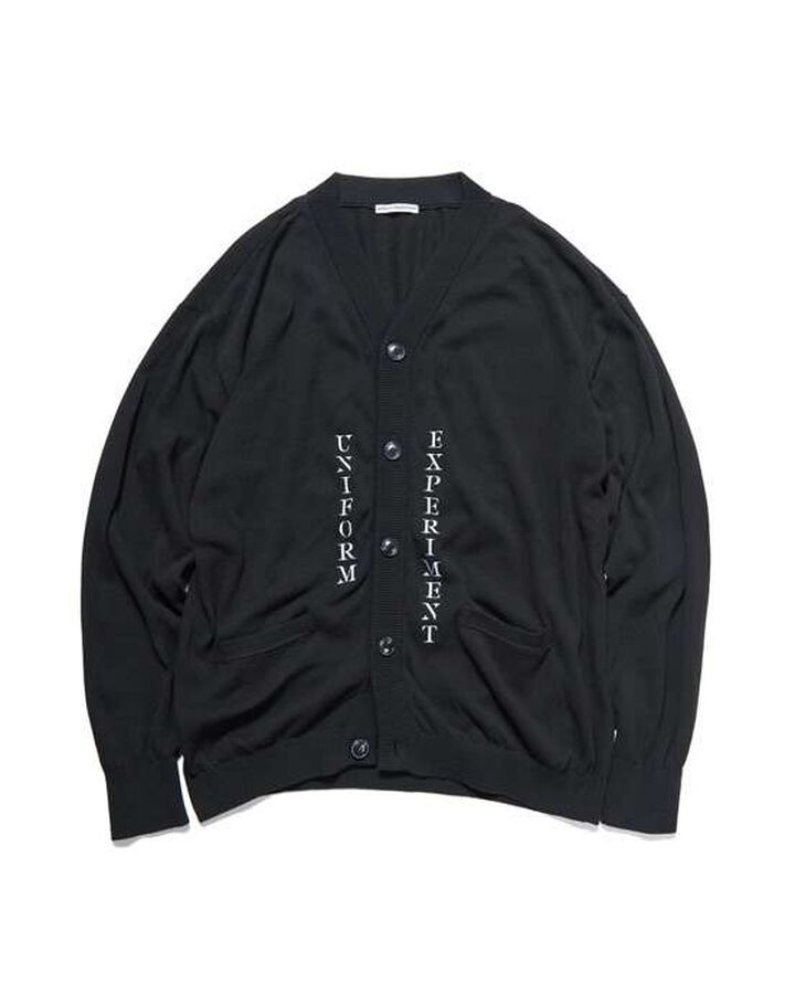 STENCIL LOGO CARDIGAN,BLACK, medium