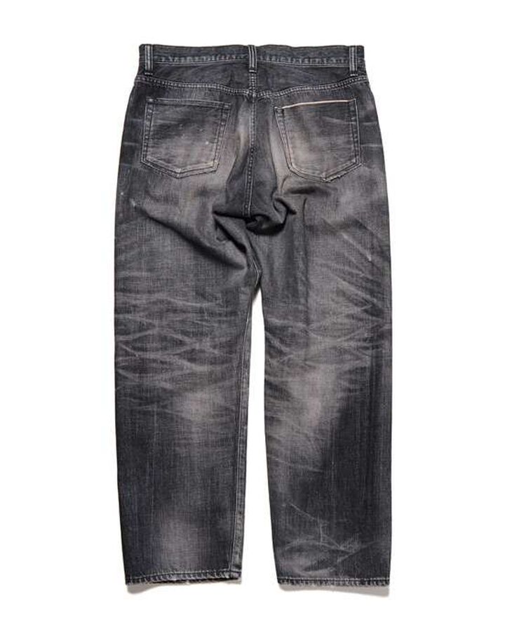 DAMAGED REGULAR FIT JEANS,BLACK, medium image number 1