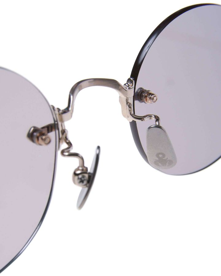 TITANIUM RIMLESS SUNGLASSES ROUND,GOLD, medium image number 3
