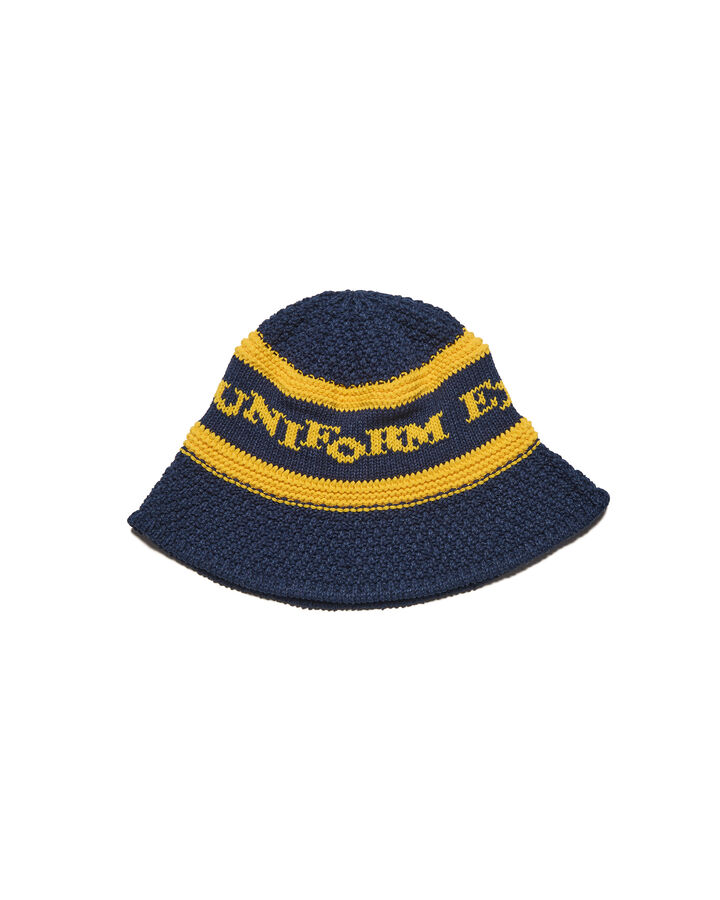LOGO JACQUARD KNIT HAT,NAVY, medium