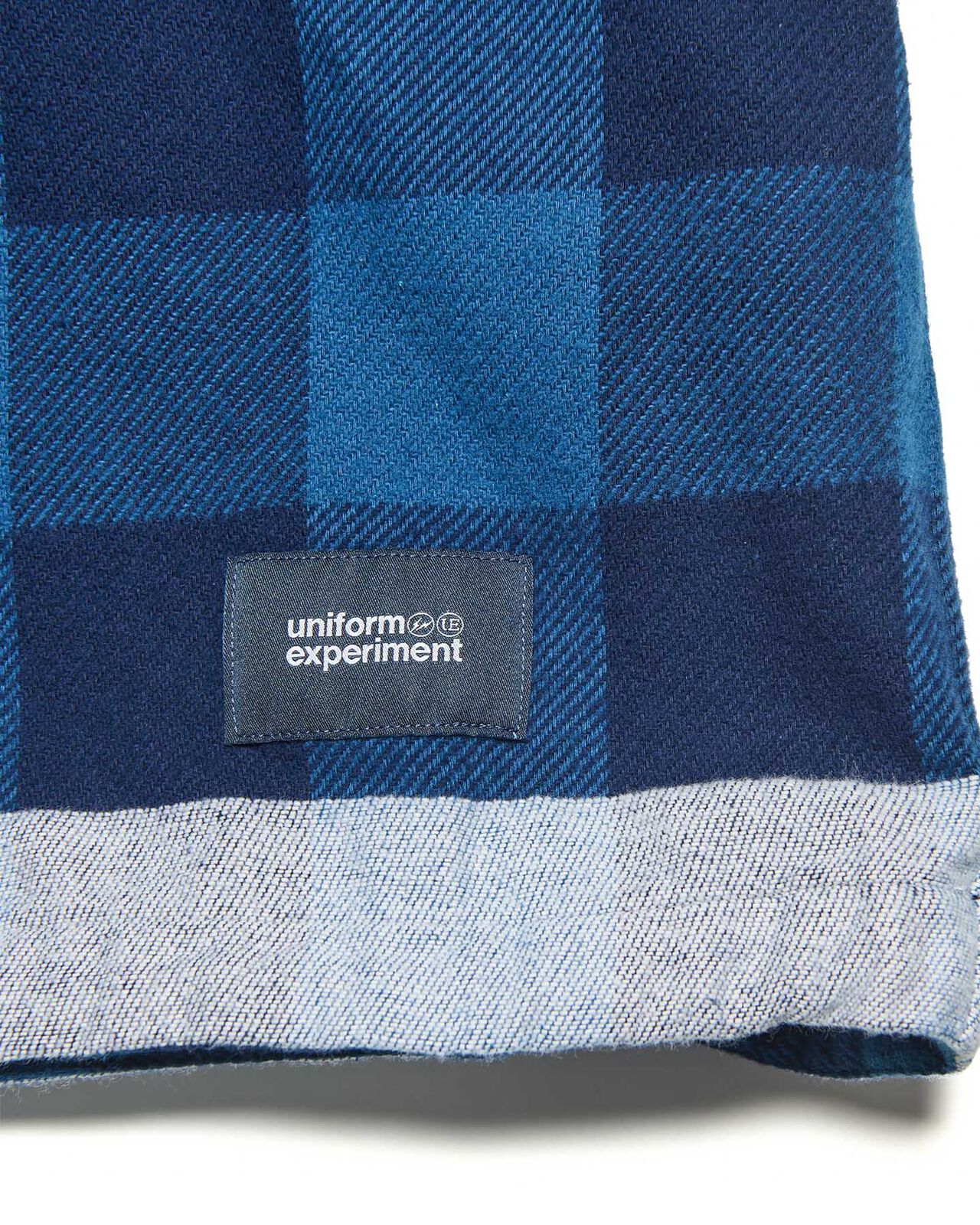 LINE FLANNEL CHECK DRAWCORD SHIRT,BLUE, large image number 3