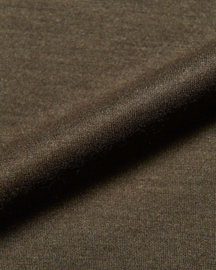 SILKY MILLED WOOL LOOSE L/S TEE,BROWN, medium image number 3