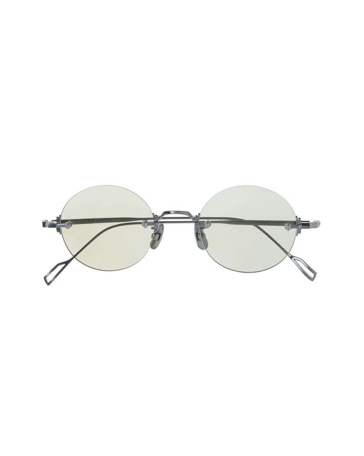 TITANIUM RIMLESS SUNGLASSES ROUND,SILVER, medium