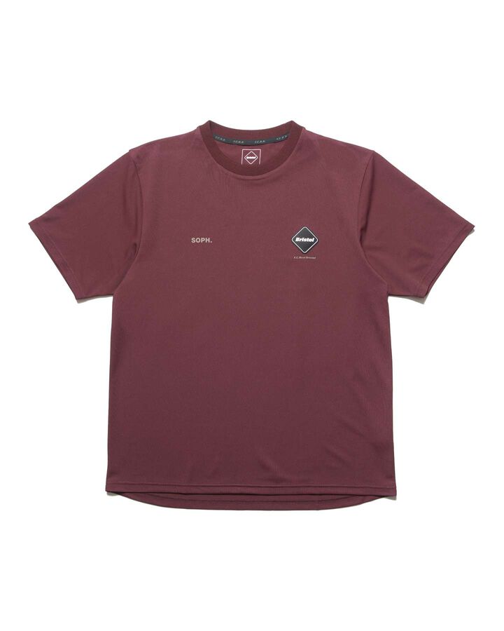 S/S ATHLETIC TOP,BURGUNDY, medium image number 0