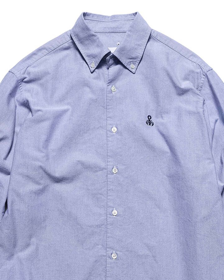 CHECK PANELED B.D SHIRT,NAVY, medium image number 2