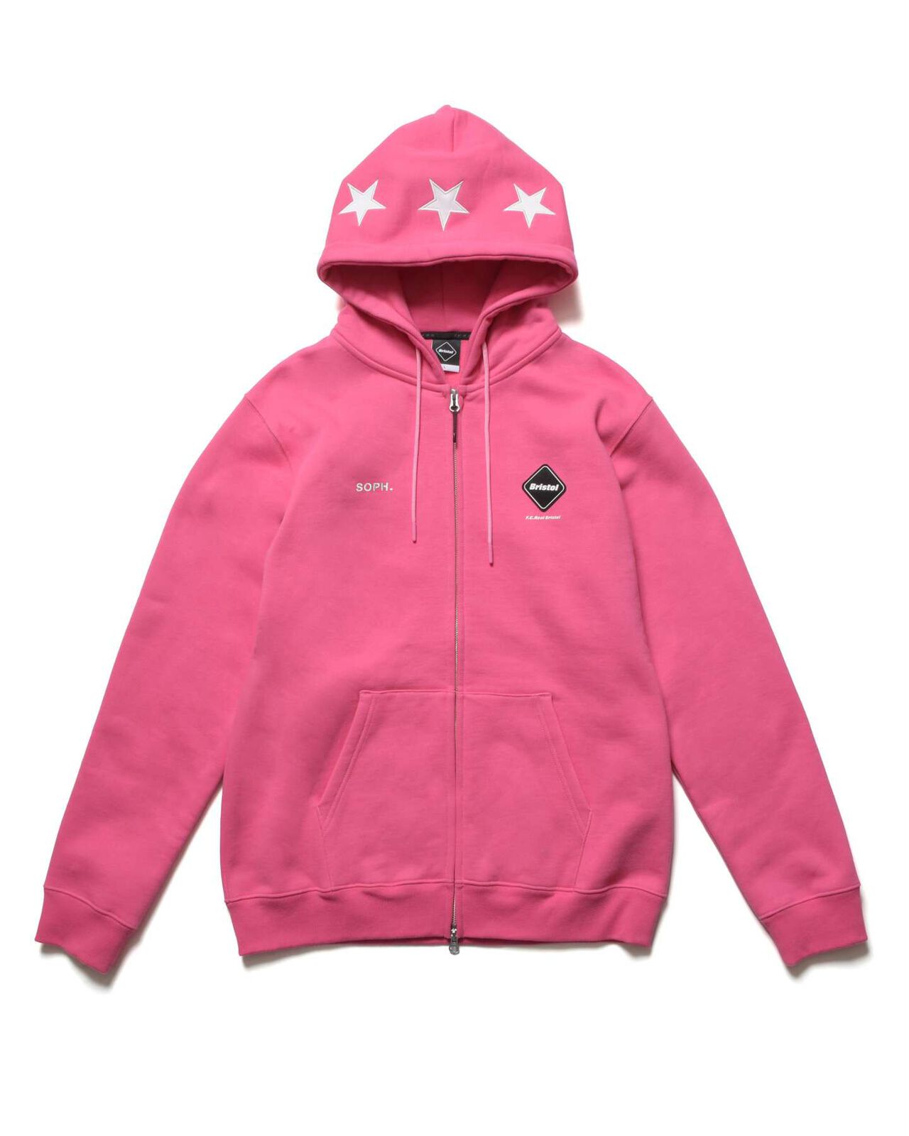 5-STAR ZIP-UP SWEAT HOODIE,PINK, large image number 0