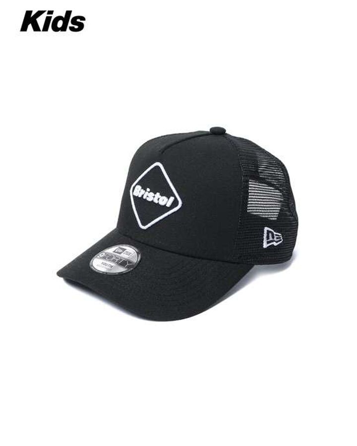 NEW ERA EMBLEM 9FORTY A-FRAME MESH CAP,BLACK, medium