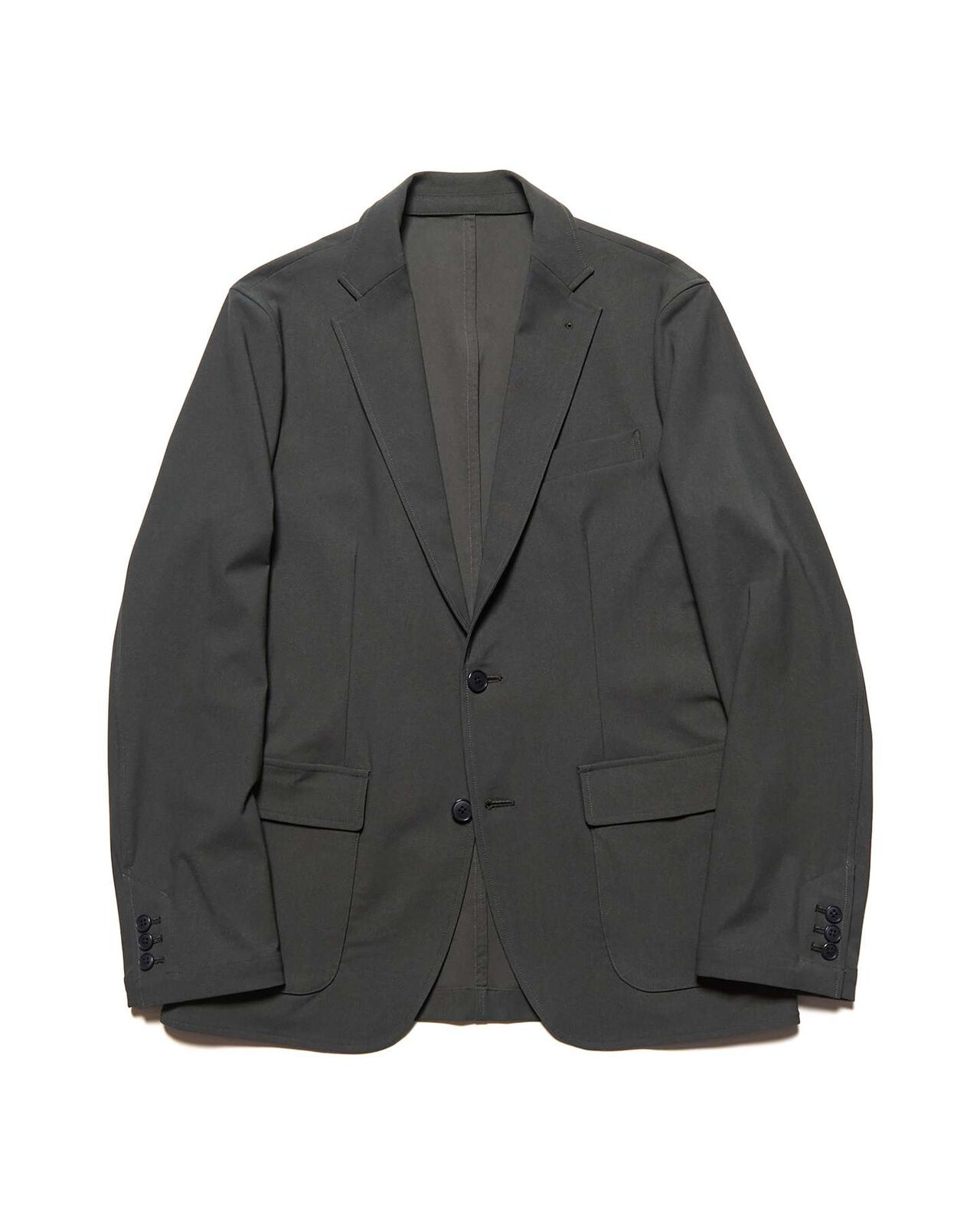 4-WAY STRETCH PACKABLE 2-BUTTON JACKET,CHARCOAL GRAY, large image number 0