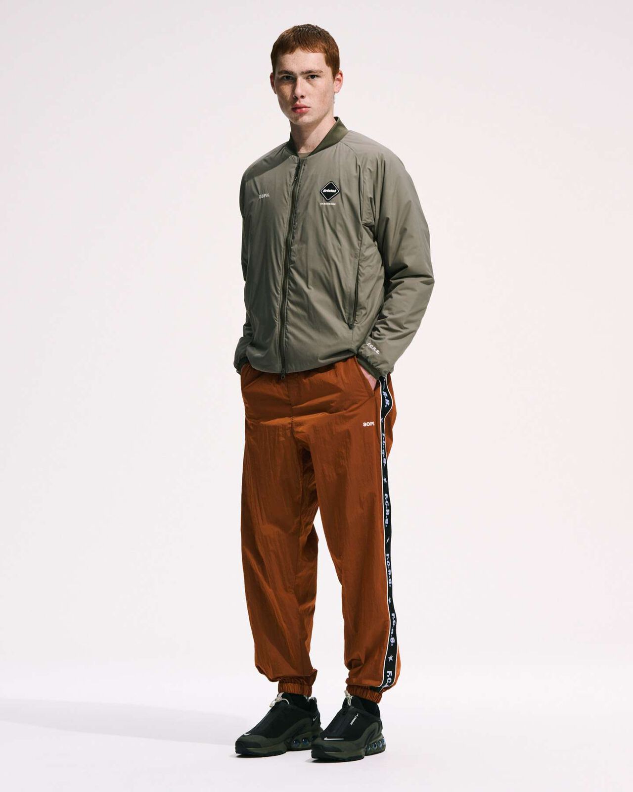 NYLON CHAMBRAY PRACTICE PANTS,CHARCOAL GRAY, large image number 8