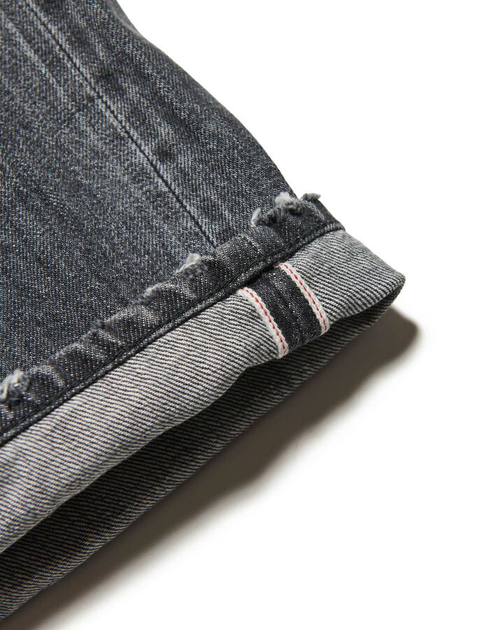 DAMAGED DENIM REGULAR-FIT JEANS,BLACK, medium image number 5