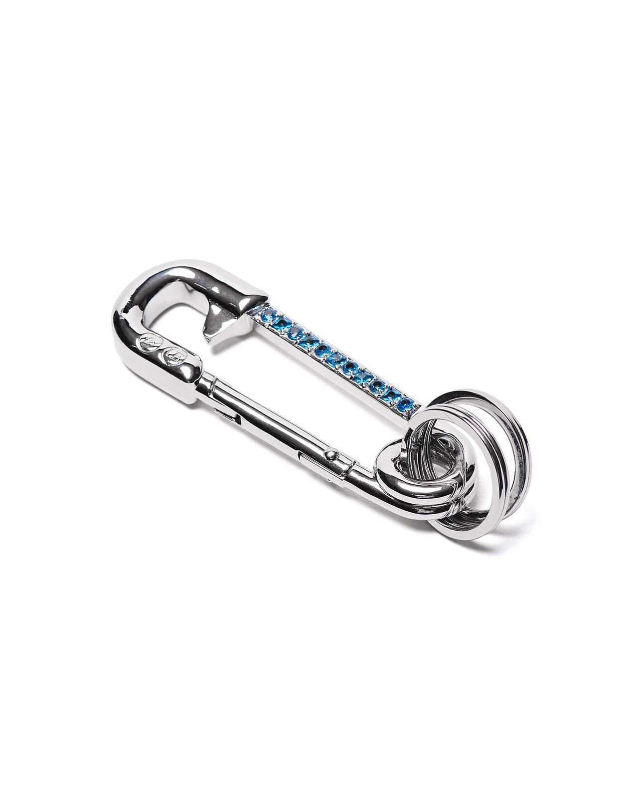 SAFETYPIN ZIRCONIA CARABINER,SILVER, large image number 0