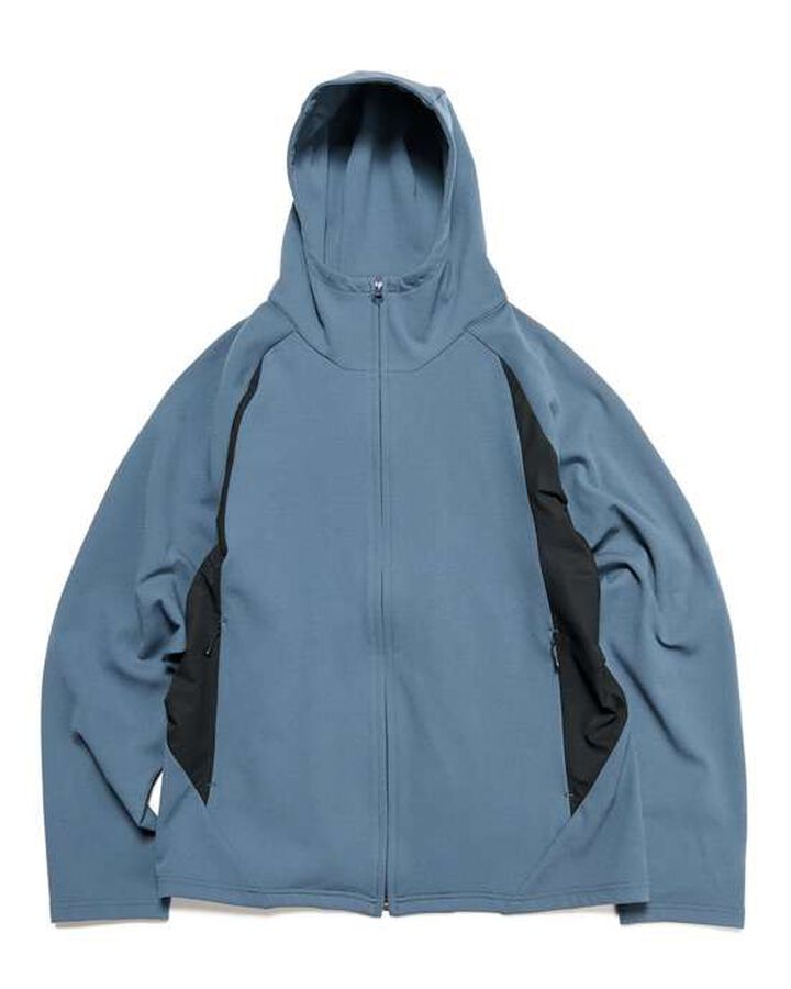 TECH ZIP UP HOODIE,BLUE, medium image number 0
