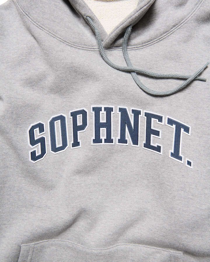 COLLEGE LOGO SWEAT HOODIE,GRAY, medium image number 2