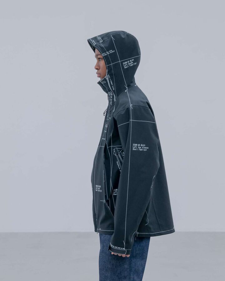 MAP-OUT 3LAYER MOUNTAIN PARKA,BLACK, medium image number 8