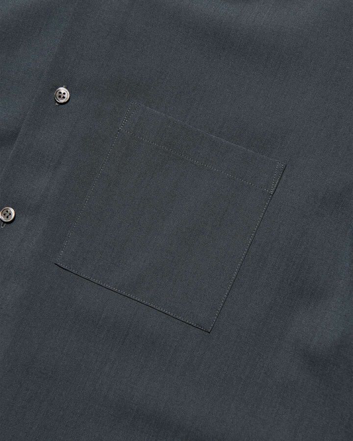 HIGH-TWIST POPLIN RELAX-FIT S/S SHIRT,CHARCOAL GRAY, medium image number 2