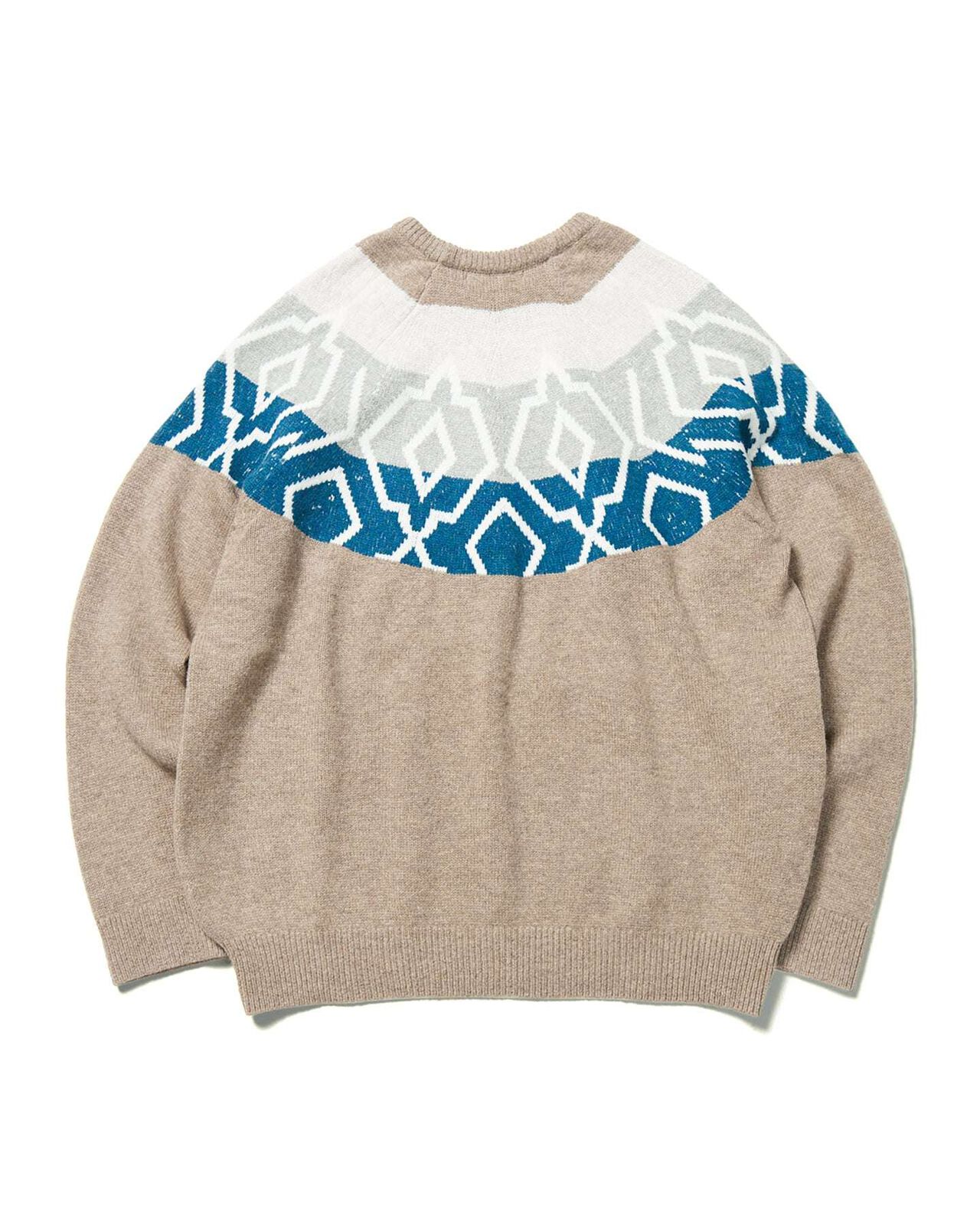 NORDIC CREWNECK SWEATER,BEIGE, large image number 1