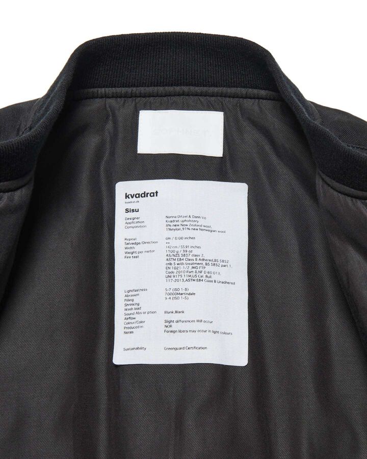 FLIGHT JACKET / Kvadrat Sisu,BLACK, medium image number 2
