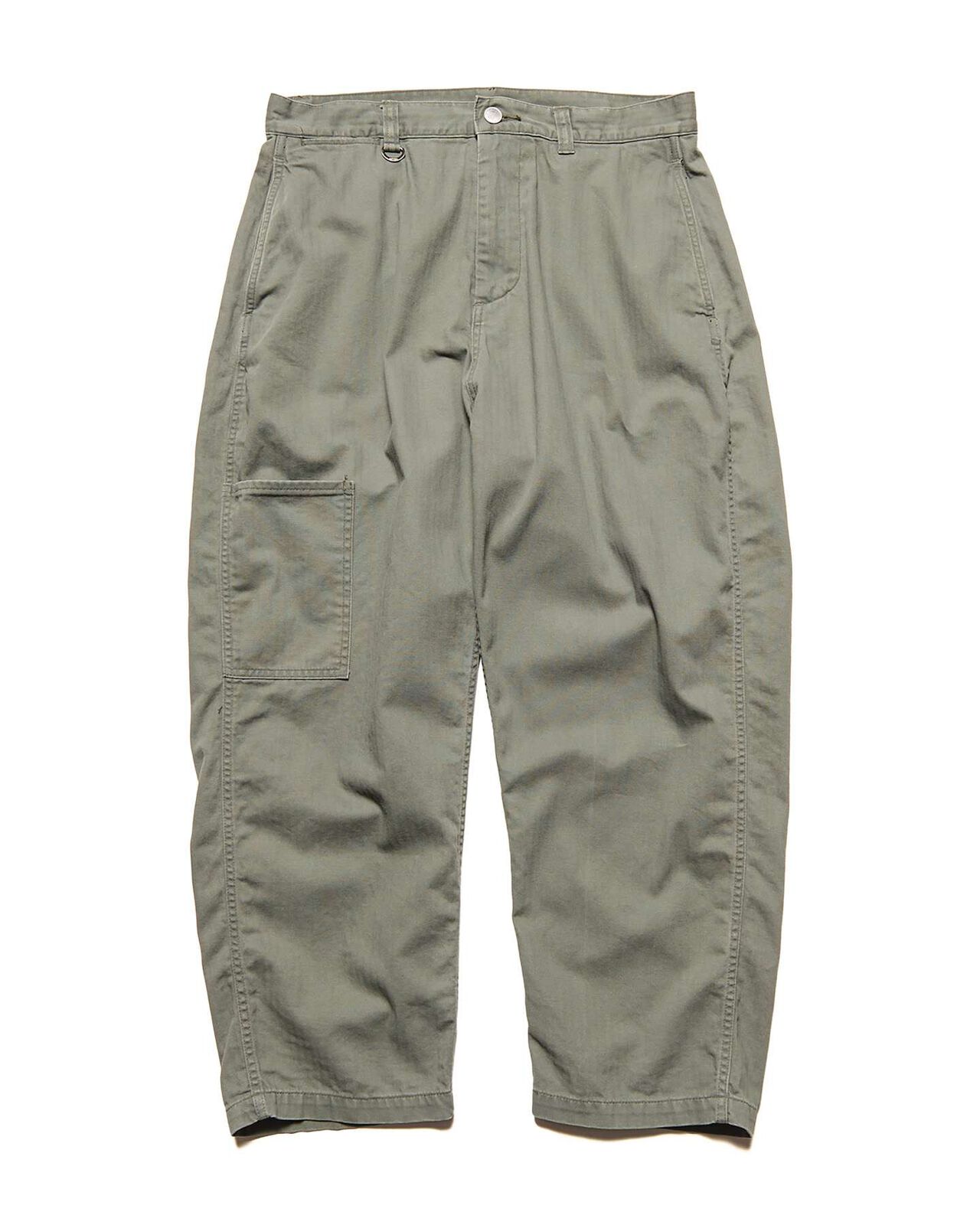 DAMAGED WIDE CROPPED PANTS,KHAKI, large image number 0
