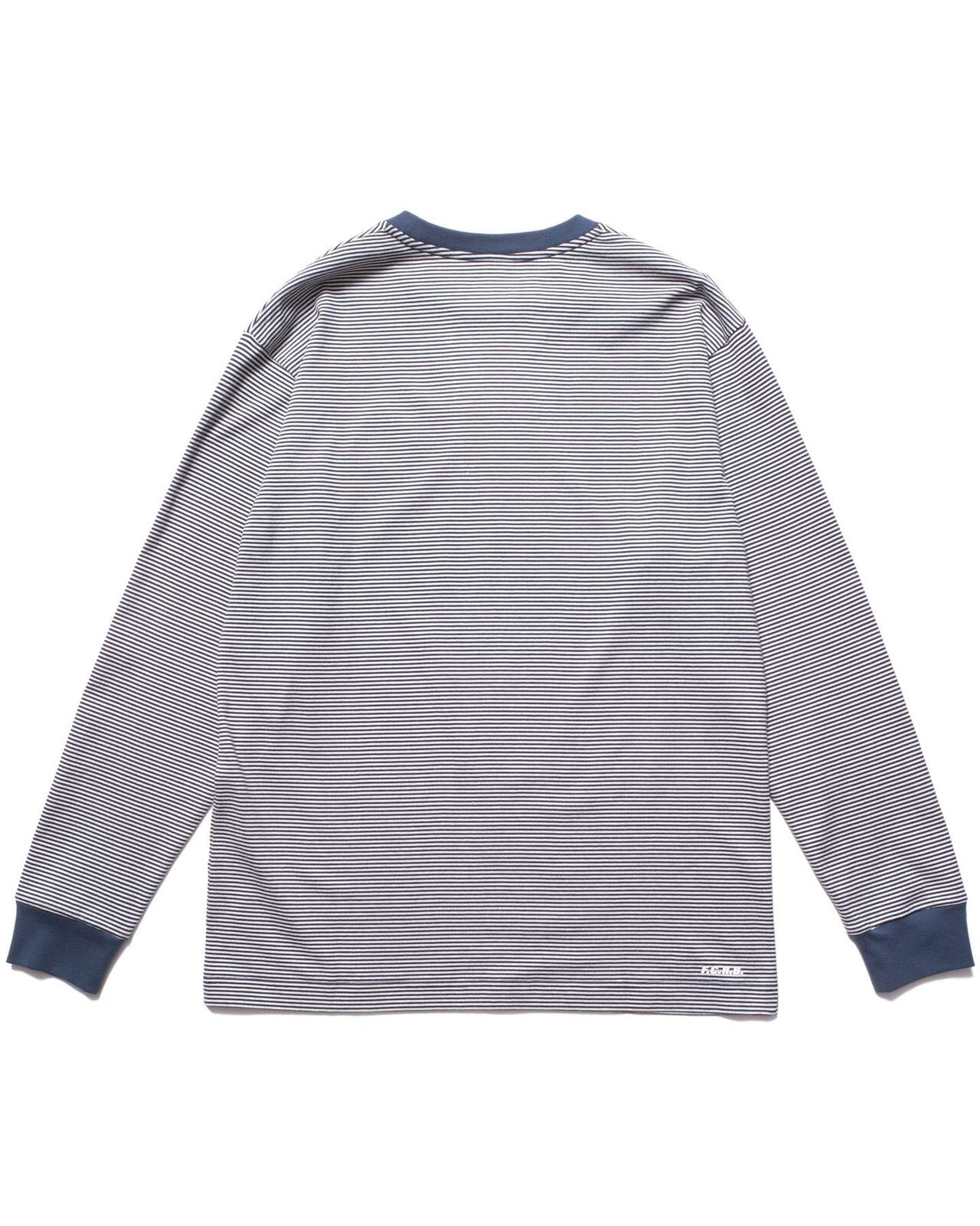 BORDER L/S TEE,NAVY, large image number 1
