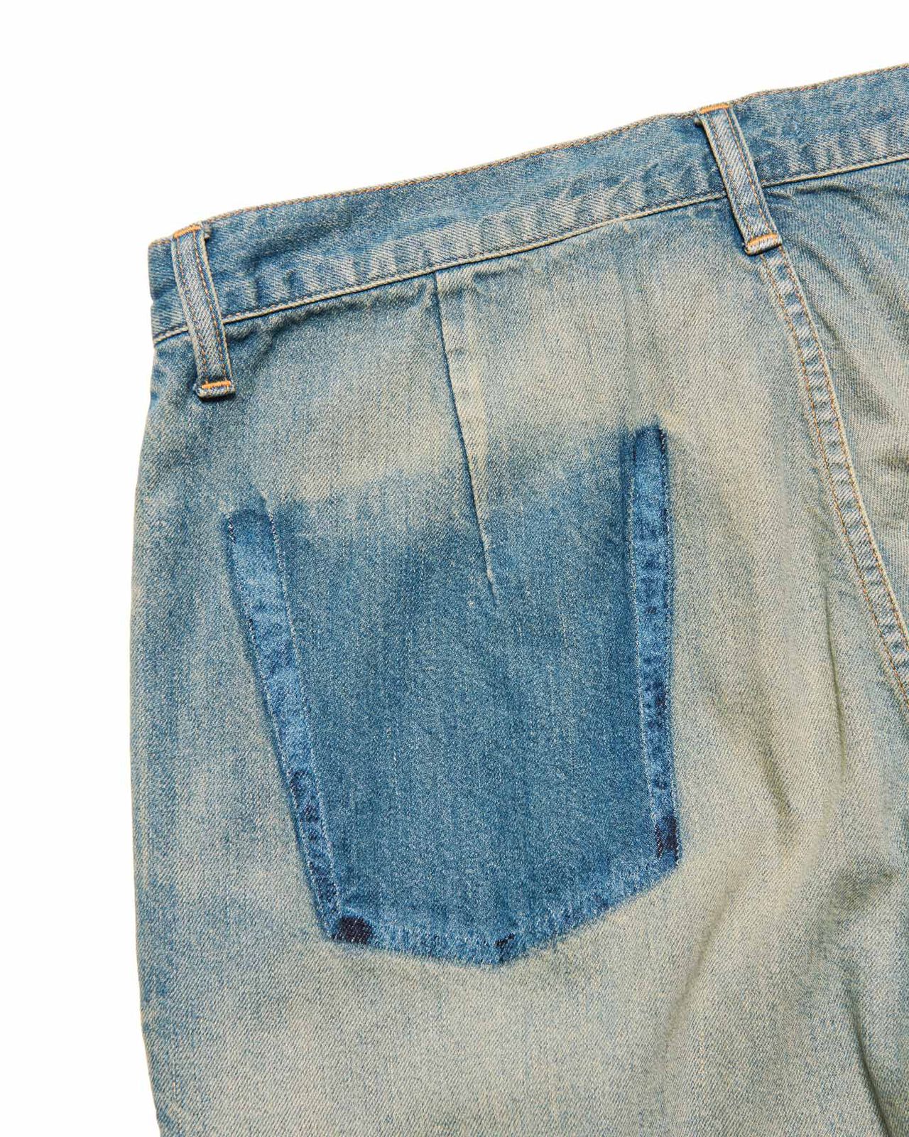 FADE DENIM BOLD-FIT TUCK JEANS,INDIGO, large image number 4