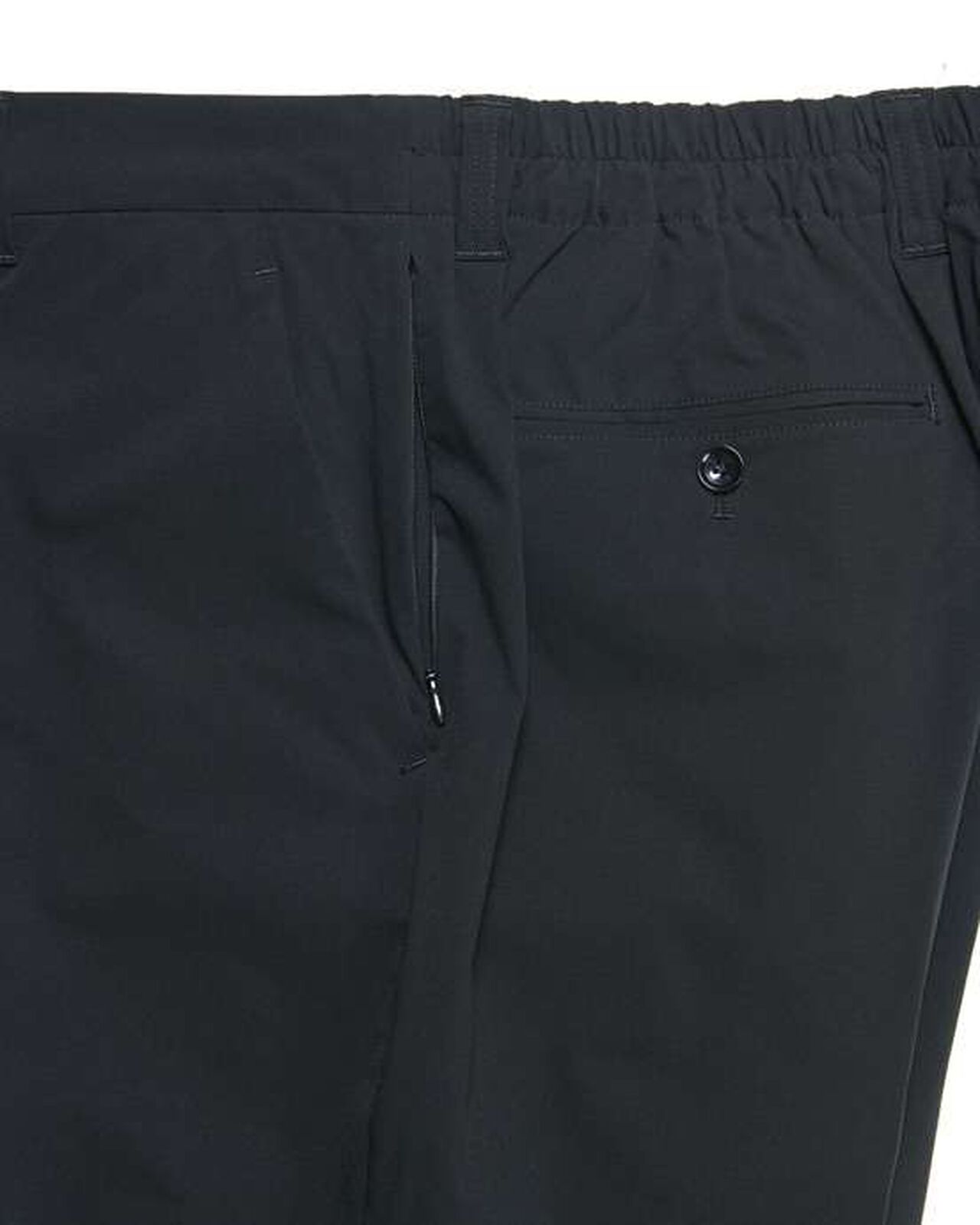 2WAY STRETCH SHIRRING SLIM FIT SLACKS,BLACK, large image number 3