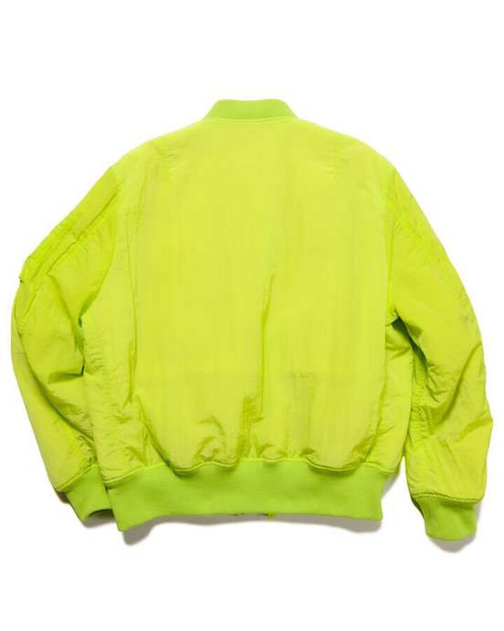 CRYSTAL NYLON FLIGHT JACKET,YELLOW, medium image number 1