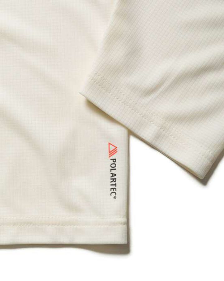 POLARTEC POWER DRY L/S TRAINING TOP,OFF WHITE, medium image number 3