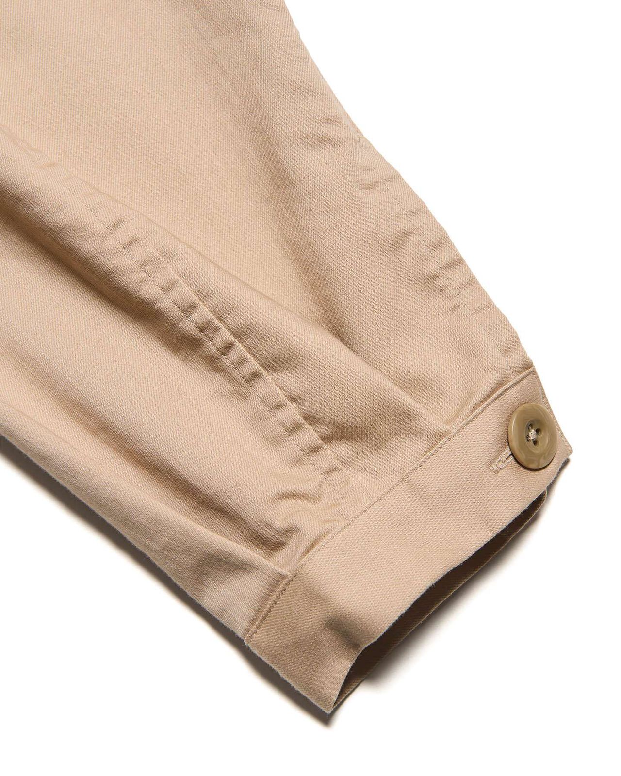 STRETCH TWILL FATIGUE SHIRT,BEIGE, large image number 6