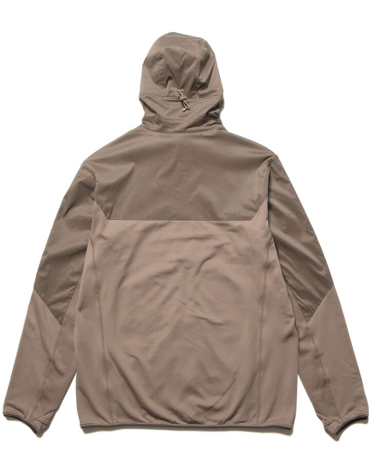GRID FLEECE HYBRID HOODIE,BEIGE, medium image number 1