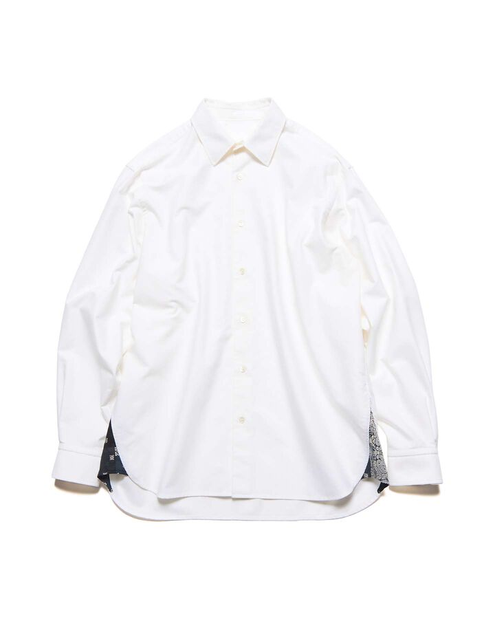 PATTERNED GUSSET SHIRT,WHITE, medium image number 0