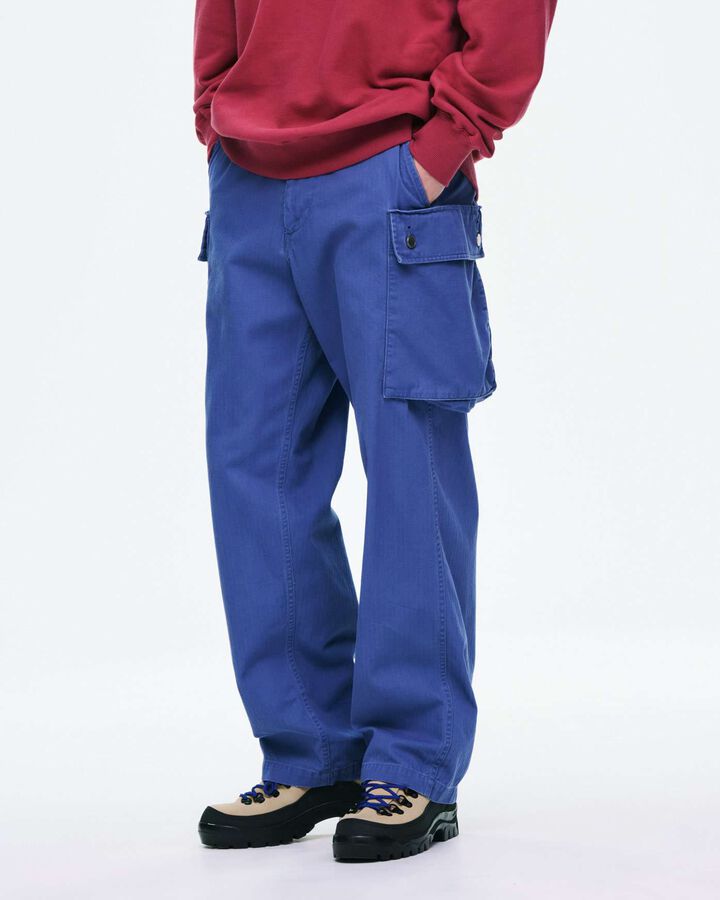 DAMAGED MILITARY PANTS,BLUE, medium image number 6