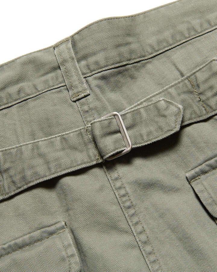 DAMAGED WIDE CROPPED PANTS,KHAKI, medium image number 5