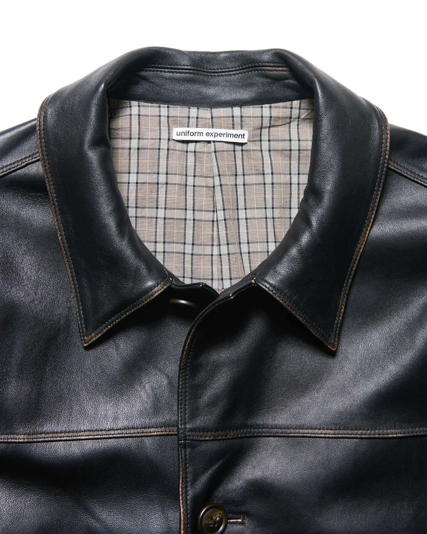LEATHER CAR COAT